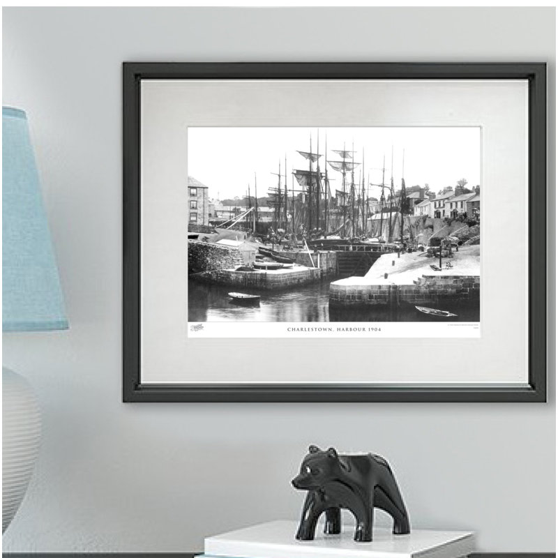 Charlestown, Harbour 1904 - Single Picture Frame Print on Wood, 45cm H x 60cm W x 2.3cm D