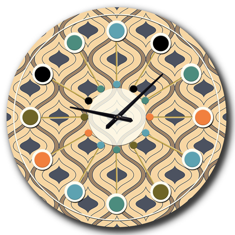 Horloge murale rétro Mid-Century, Petit