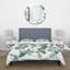 Feuilles d'eucalyptus vert foncé - ensemble de housse de couette traditionnel - microfibre de polyester-66389811