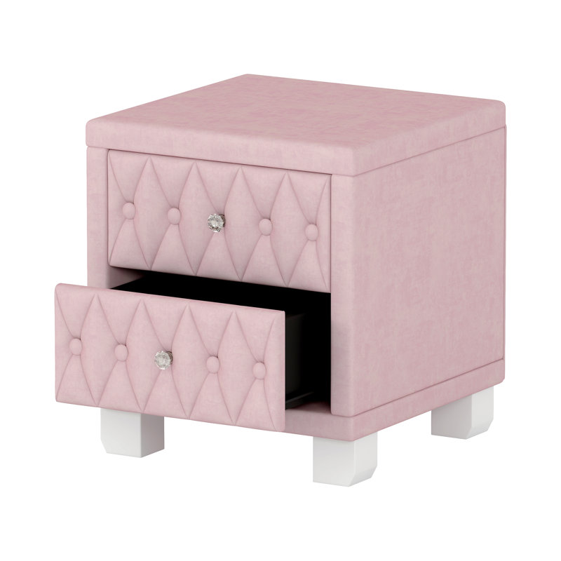 Table de chevet Velvet, Rose