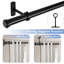 Tringle à rideaux noire de 1 po de diamètre avec supports de style simplicité moderne-1625449319