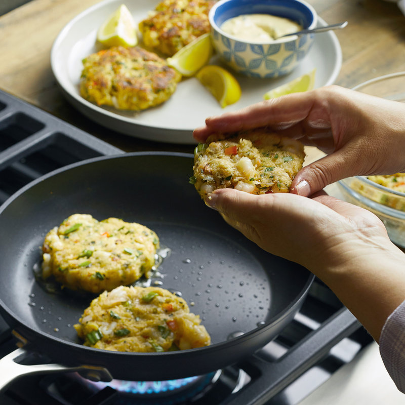 KitchenAid Hard Anodized Induction Nonstick Frying Pan / Skillet with Lid, 12.25" W