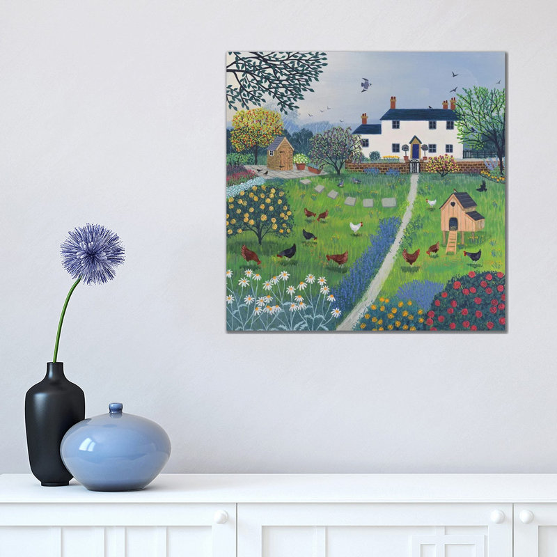 The Hen House - Wrapped Canvas Print, 45.72 cm H x 45.72 cm W x 1.91 cm D
