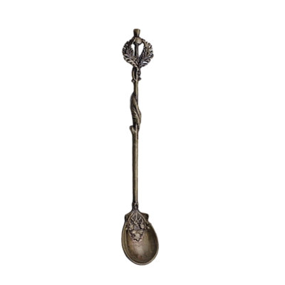 Zinc alloy spoon Vintage Metal Coffee Spoons Carved Tea Spoons Stirring Spoons Dessert Spoons Household Western Tableware Suitable For Coffee Tea Photos Decoration