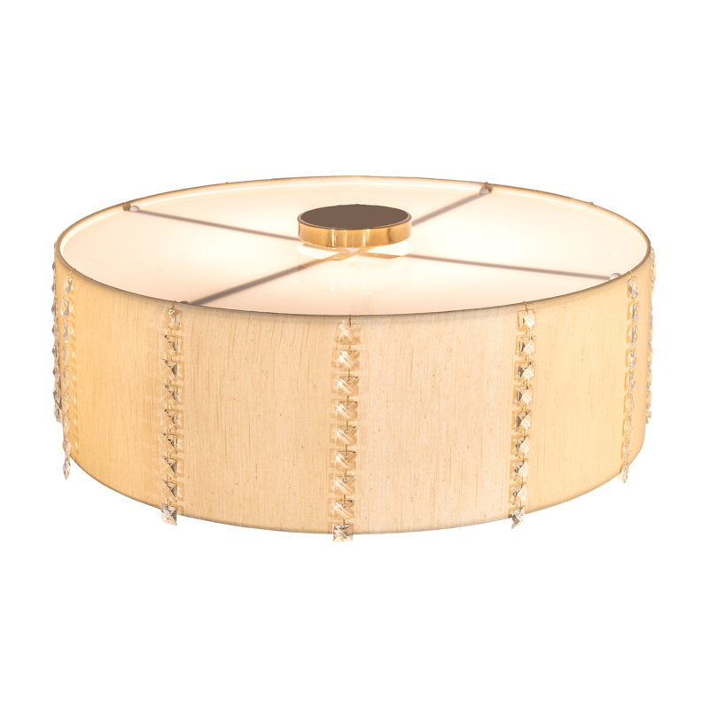 Plafonnier encastré Lujoso Idalight, Teinte laiton, H 13,25 po x l 32 po x P 32 po