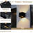 Aluminum Led Wall Sconces, Modern Black Square Waterproof Wall Light Up Down Lighting For Indoor & Outdoor Use 