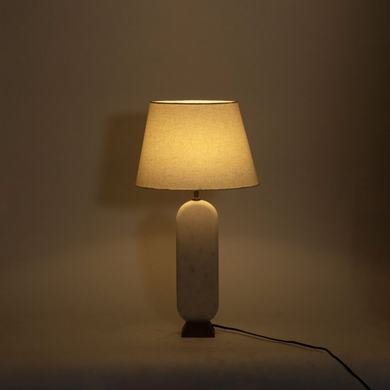 Lampe de table Gilbertown, Marble, White, Off White