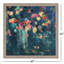 Art floral rétro sur fond bleu