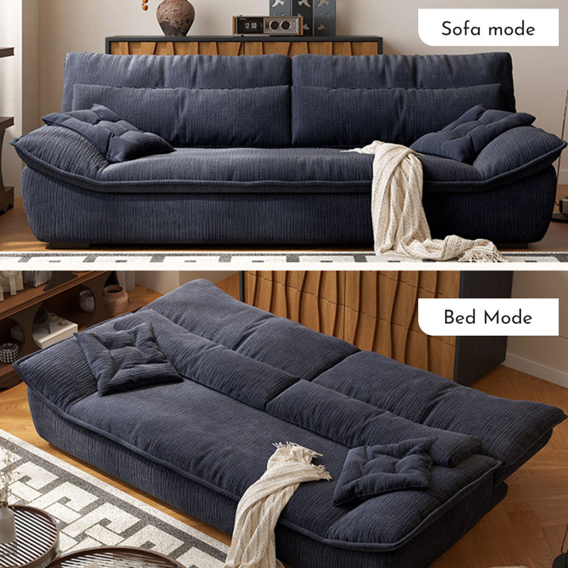 Canapé-lit en chenille bleu foncé Loveseat, 86.61"W*38.19"D*30.71"H