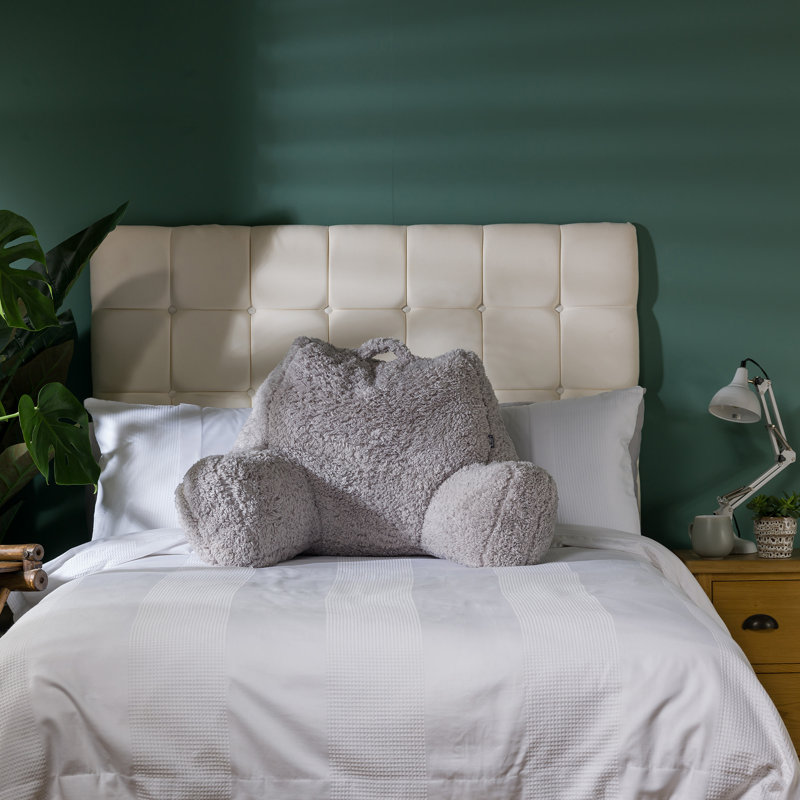 icon Teddy Fleece Support Pillow, Grey