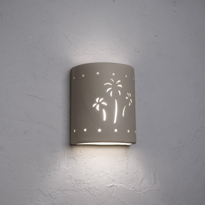 Hockinson Ceramic Outdoor Wall Light, LED Bulb Included