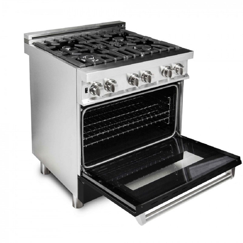 ZLINE 30" Legacy Dual Fuel Range, Black Matte Stainless Steel