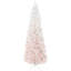 Sapin de Noël artificiel de 6 pi avec lumières réalistes et base en acier, rose et blanc-2052952268
