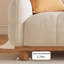 Canapé en tissu rond de style crème-106411414