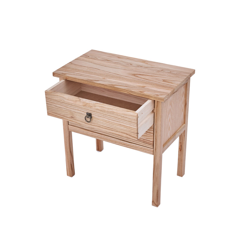 Adeola 54cm W Solid Wood Bedside Table