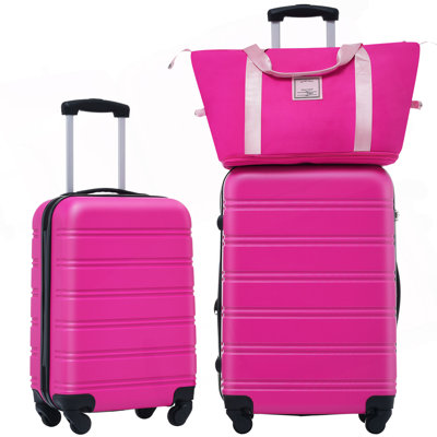 Valise Hardshell 2 pièces + valise à roulettes avec serrure TSA