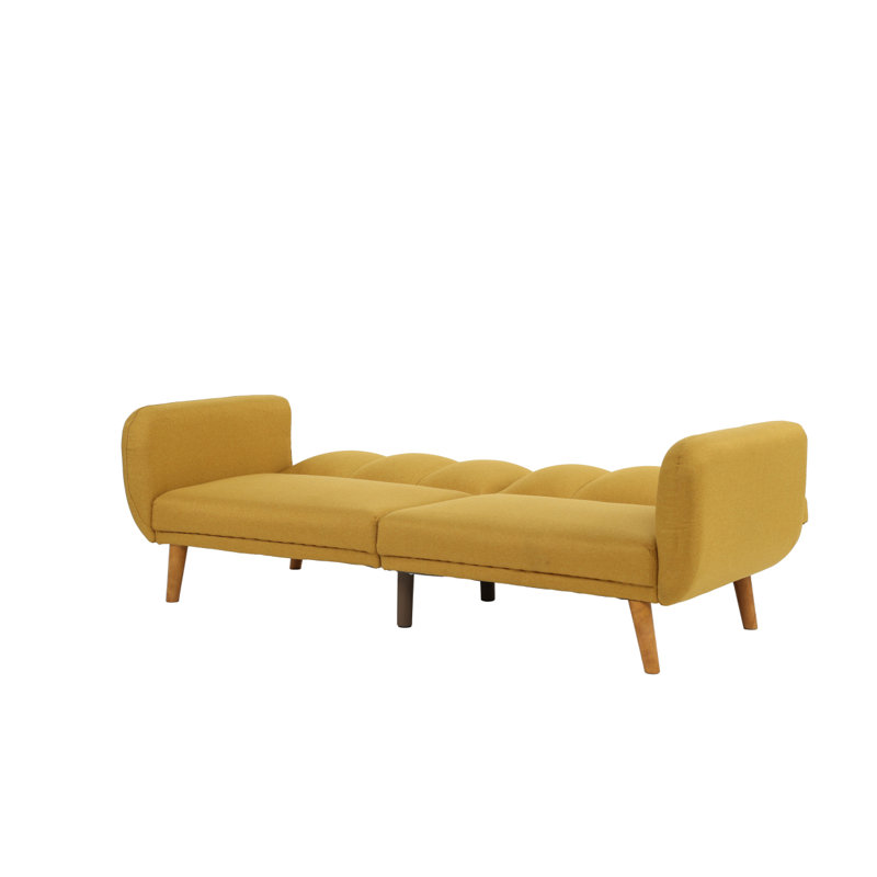 Canapé moderne Canapé élégant 1pc Canapé convertible Pieds de lit Mobilier de salon, Moutarde