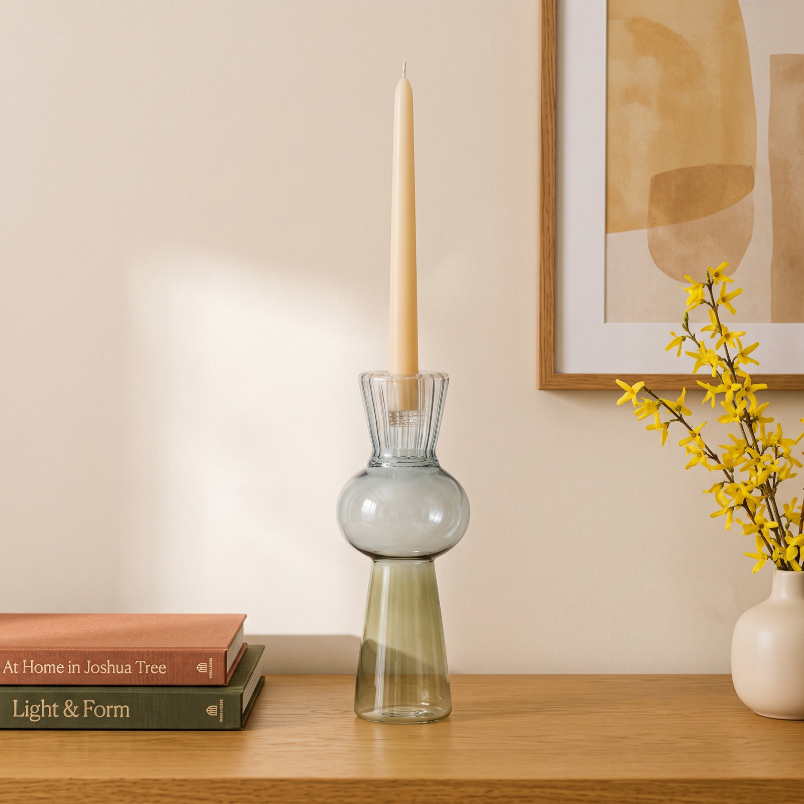 Venita Glass Candlestick Holder