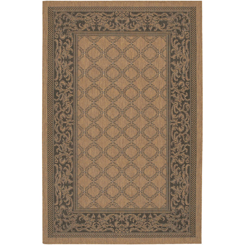 Tapis intérieur floral noir Dauphine, Rectangle 5 pi10 po x 9 pi2 po