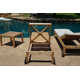 25'' Outdoor Teak Chaise Lounge Set with Table