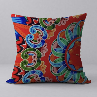 Floral Reversible Throw Pillow