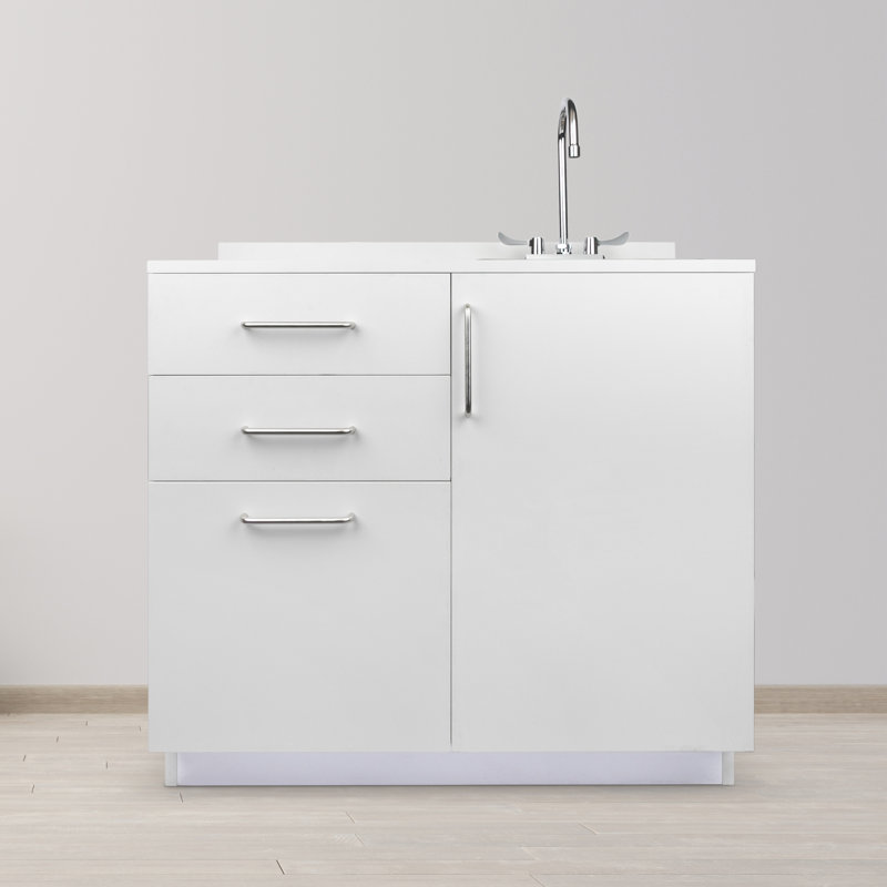Armoire médicale de cuisine avec évier 36,32 po x H 36 po prête à assembler