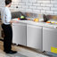 Porte commerciale en acier inoxydable
