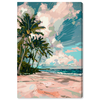 Art Remedy, paumes sous le soleil, cadre côtier coloré 57714