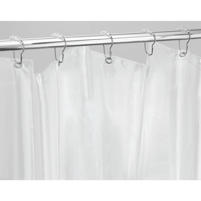 Rideau de douche simple en PVC Poyen