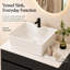  Meuble-lavabo flottant moderne avec lavabo en céramique, tiroir et armoire pour espaces compacts 31,5 po Abra-849185331-849185332