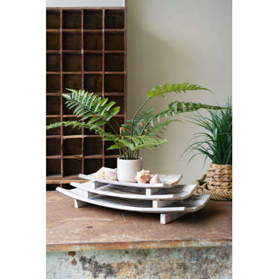  Ensemble de trois plateaux rectangulaires arrondis