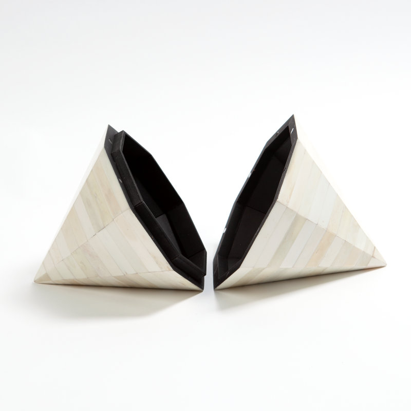 Triangle Cone Box-White Bone