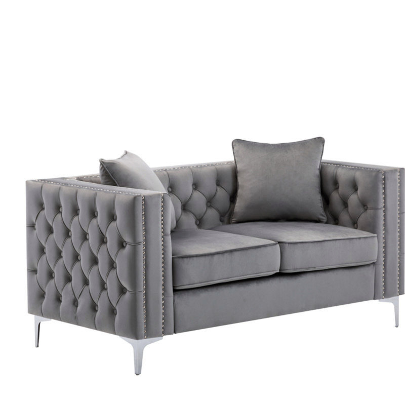 Causeuse élégante et contemporaine, élégance, Gris