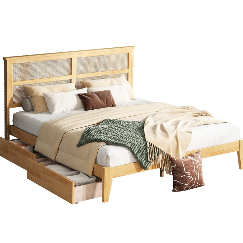 Tête de lit pour très grand lit avec rangement - et esthétique attrayante - Durabilité accrue, Très grand lit, Chêne blanc