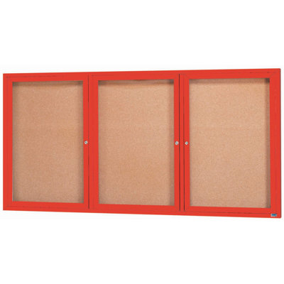 Enclosed Wall Mounted Bulletin Board LED Illuminated