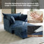 Upholstered Armchair with Footstool-682566105