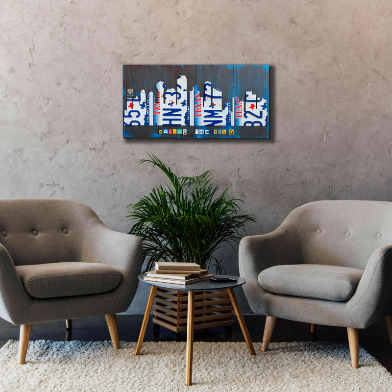 «Dallas Skyline» par Design Turnpike, H 20 po x l 40 po x P 1,5 po