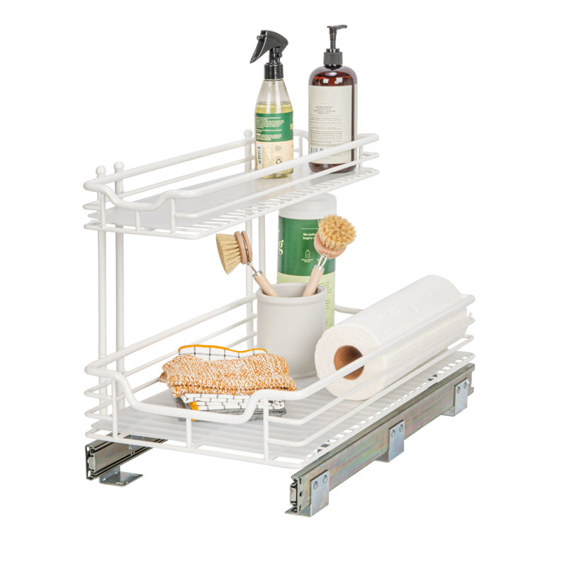 Under Sink Organizer, White, 15.5" H x 12.25" W x 21" D