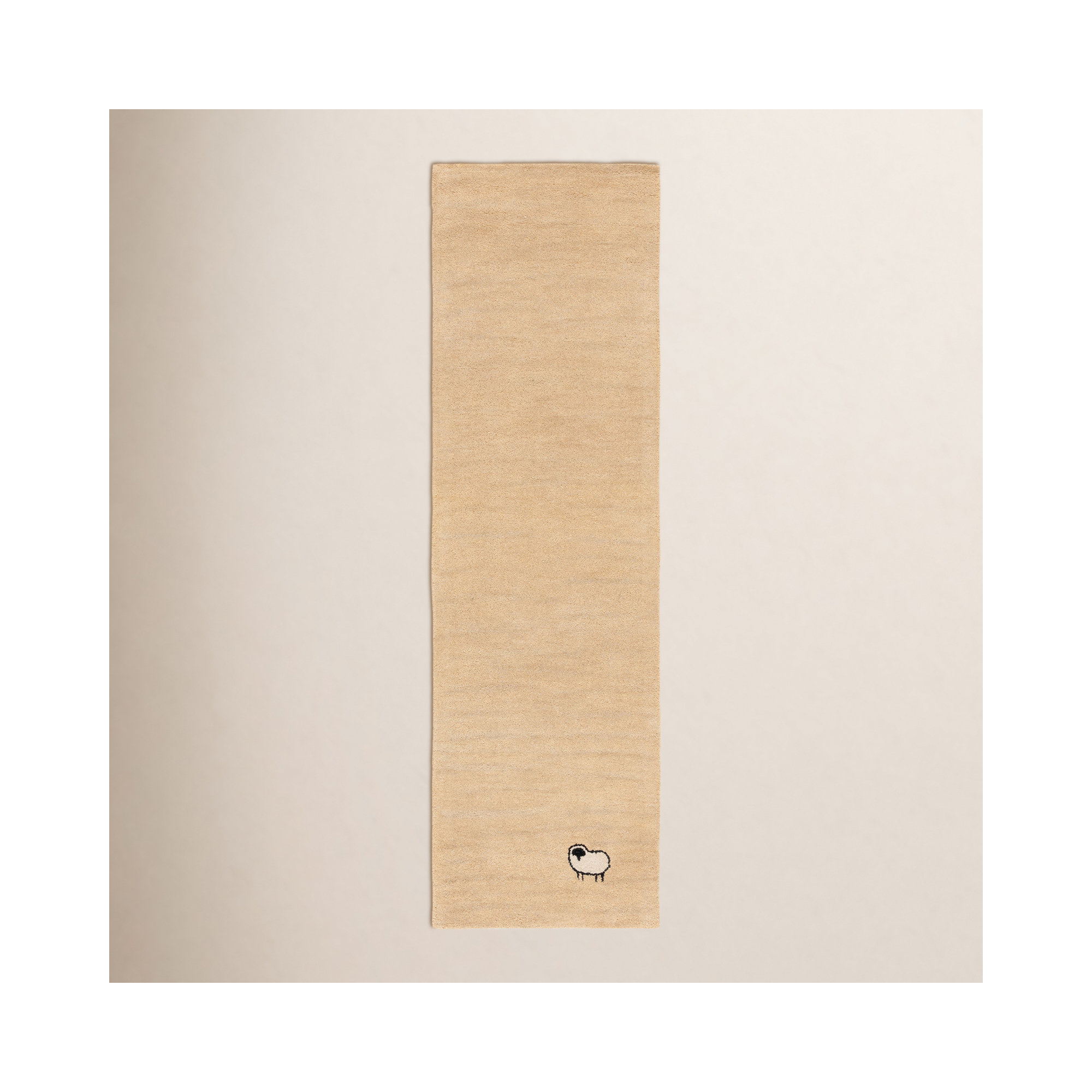 Lonzo Handmade Beige Rug, Runner 2'3" x 8'