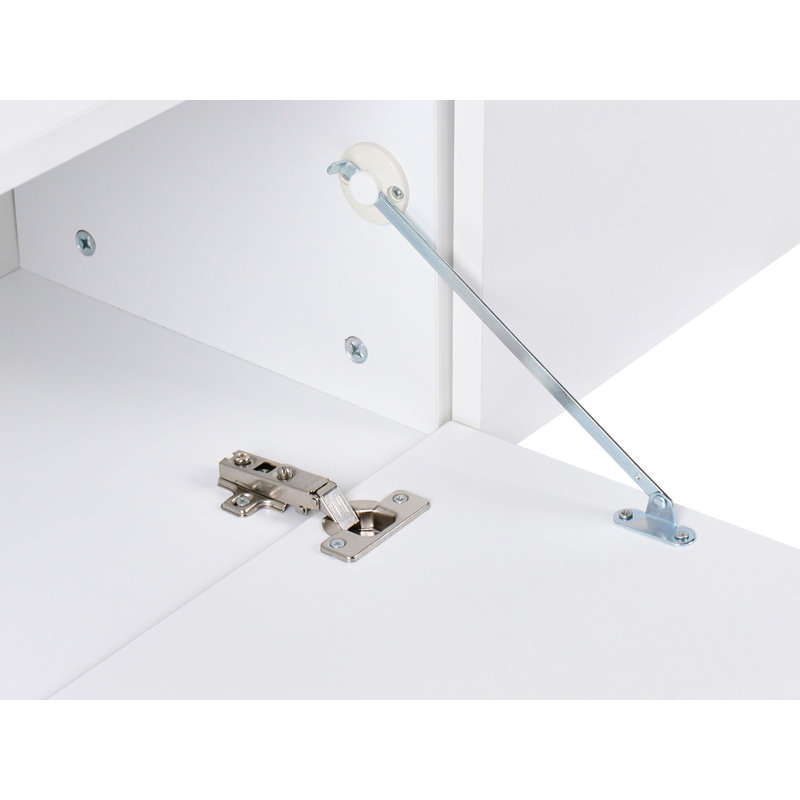 Wall Mounted TV Stand GLADSTONE, White, 30cm H x 140cm L x 40cm W