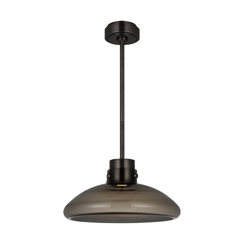 Morgan 1 - Light LED Pendant, Gray, Burnished Bronze