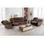 Ensemble de salon inclinable 3 pièces en microfibre moderne-100500986