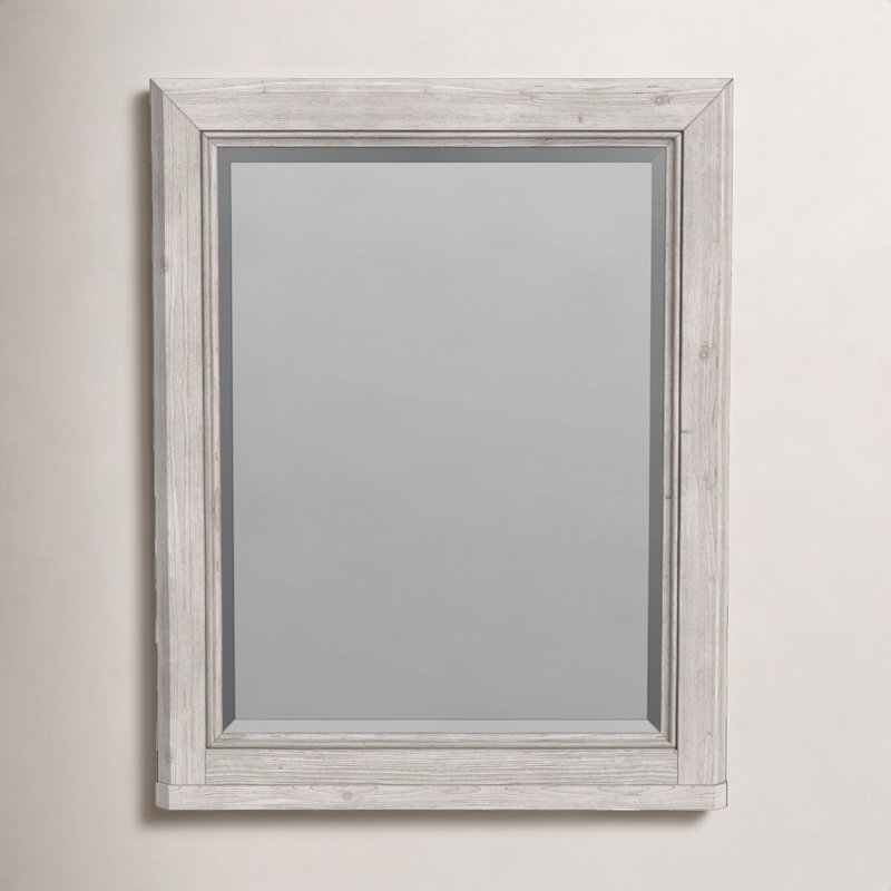 Cohn Solid Wood Framed Mirror, Washed Linen