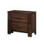 Table de chevet en bois avec 2 tiroirs au fini chêne