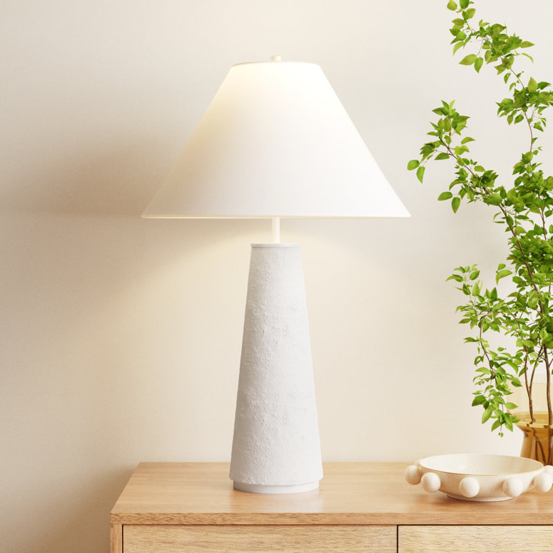 Alexy Ceramic Table Lamp, Matte White