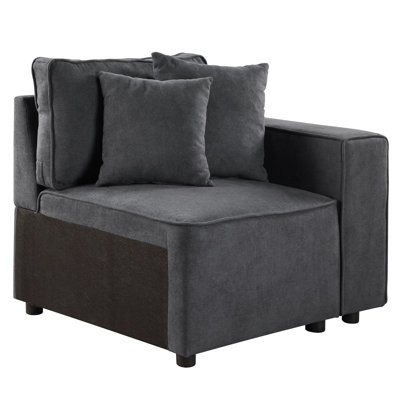 Gris moderne avec siège personnalisable, support ferme et flexible