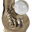 Figurine décorative escargot en métal et verre avec finition orbe métallique pour décoration de tablette ou de table - Or 10 po