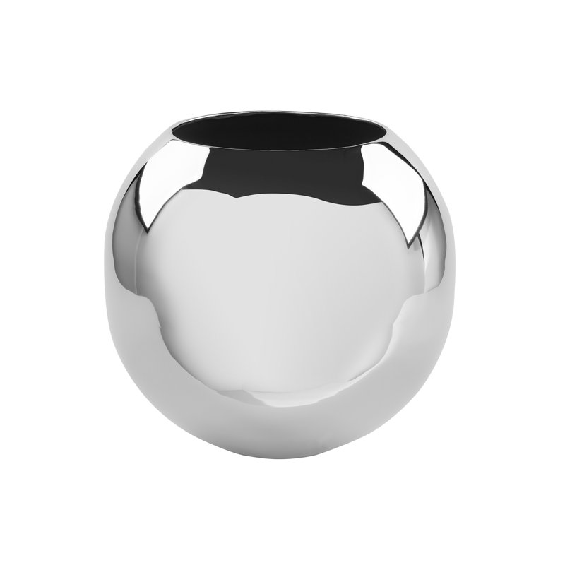 Moon Handmade Metal Table Vase, 16cm H x 20cm W x 20cm D