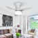 Laurenzo 32'' Blade LED Flush Mount Ceiling Fan with Remote Control and Light Kit Included