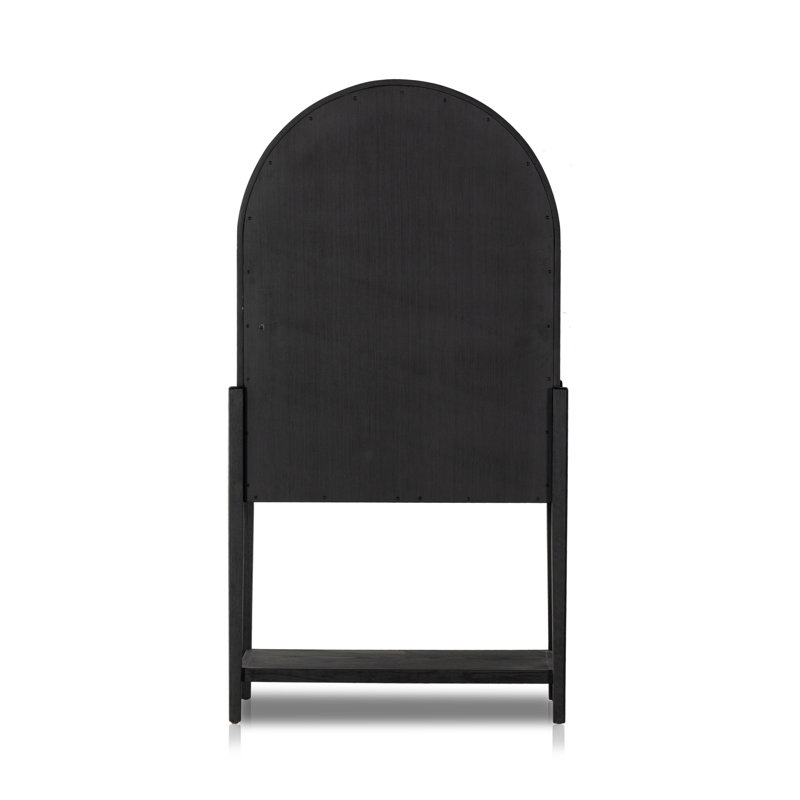 Tolle Oak Solid Armoire, Drifted Matte Black